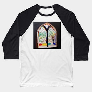 Stained glass window in Montsalvat Baseball T-Shirt